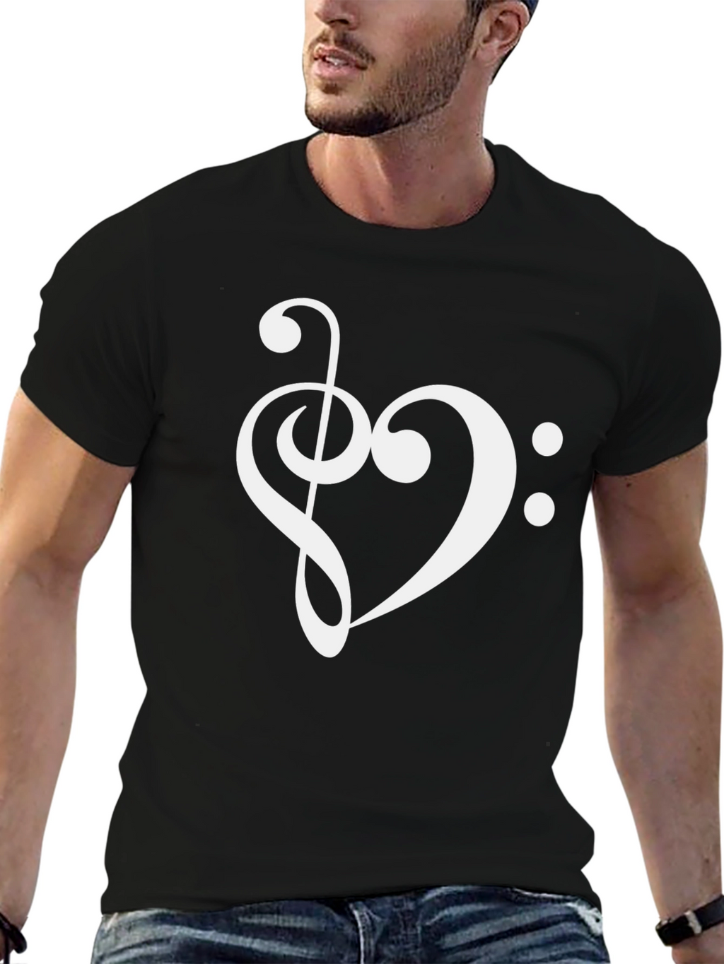Musical Heart T-Shirt - Stylish Music Lover Tee