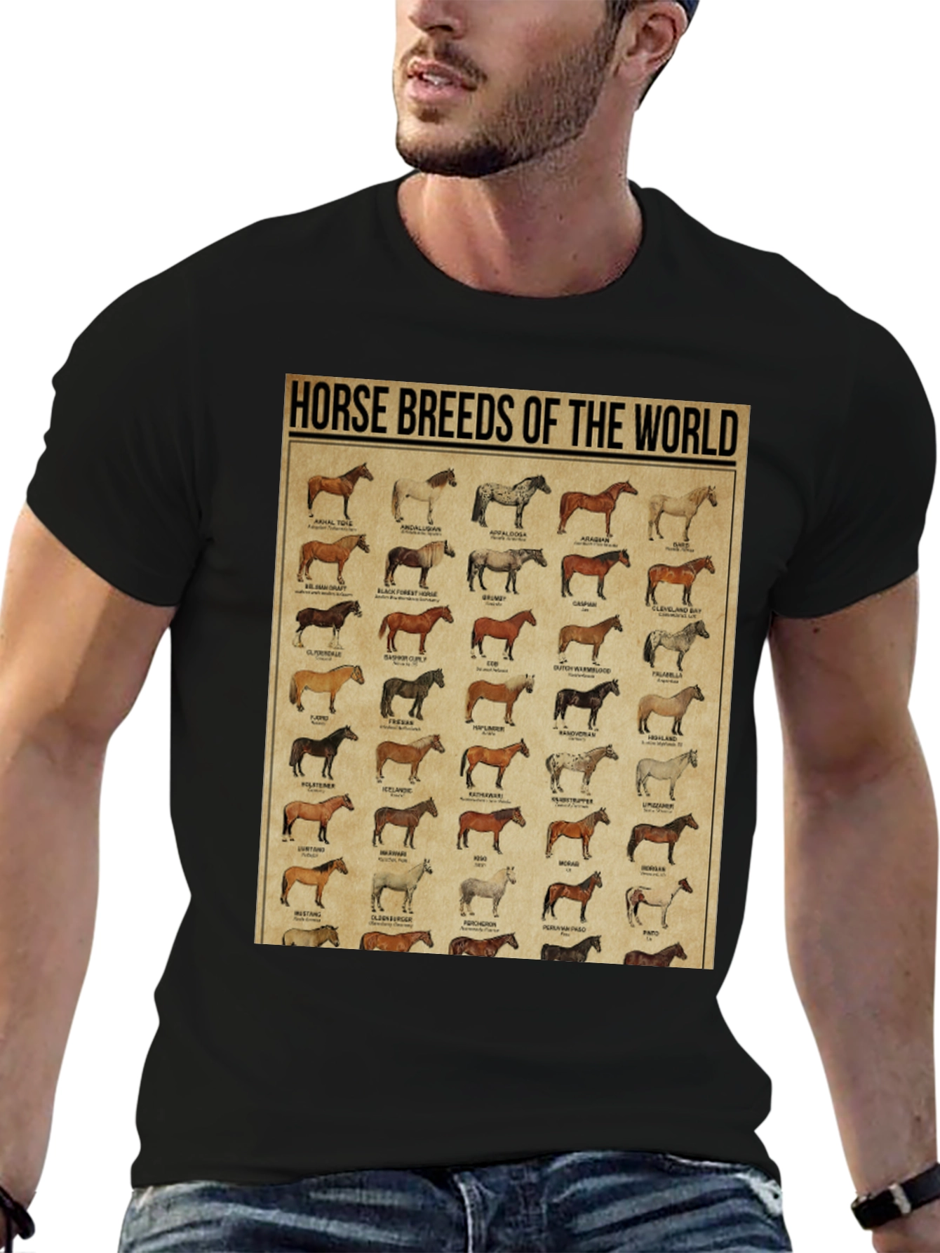 Horse Breeds of the World Graphic Tee