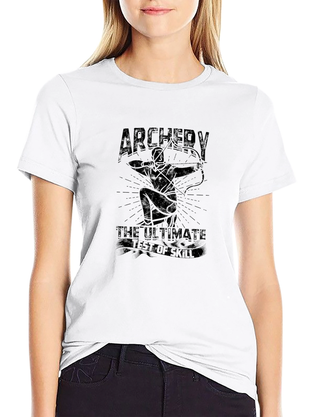 Archery T-Shirt: Ultimate Test of Skill Mens Black Tee
