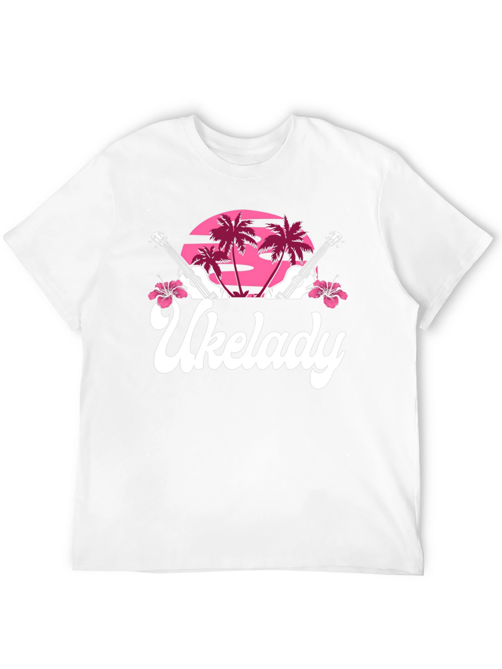 Ukelady Graphic Tee - Tropical Ukulele Design