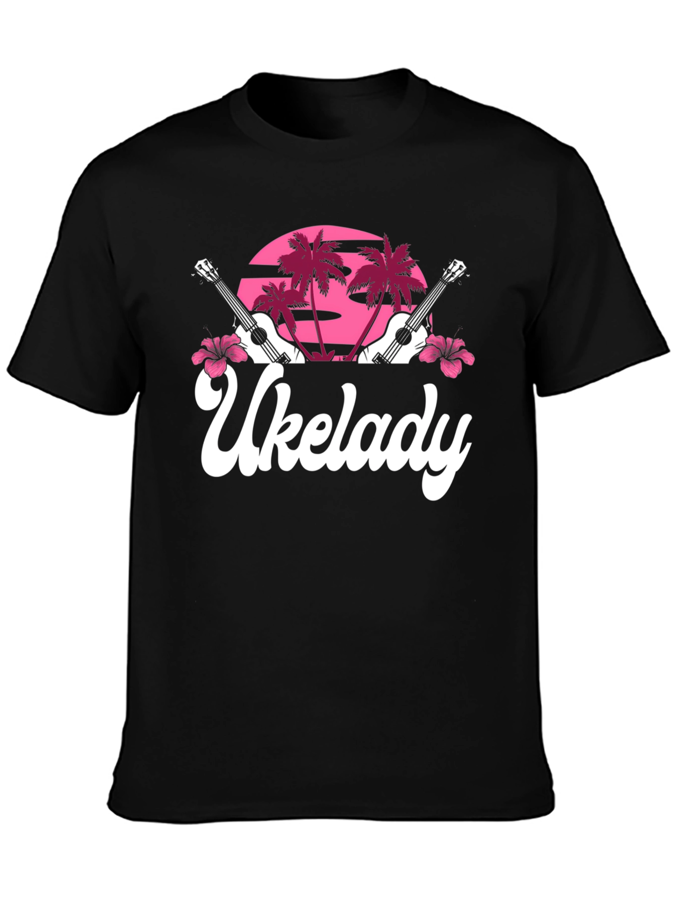 Ukelady Graphic Tee - Tropical Ukulele Design