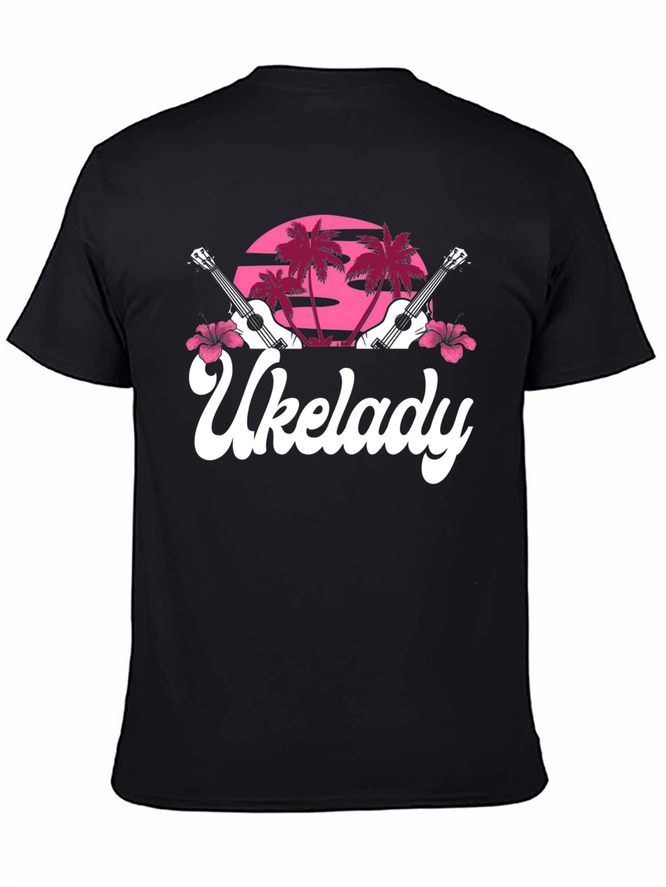 Ukelady Graphic Tee - Tropical Ukulele Design