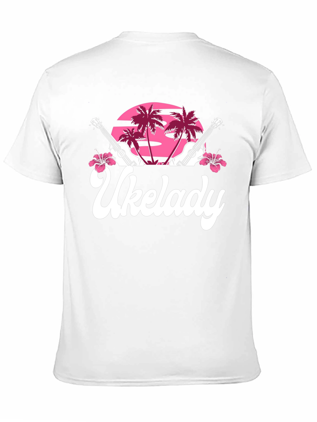 Ukelady Graphic Tee - Tropical Ukulele Design