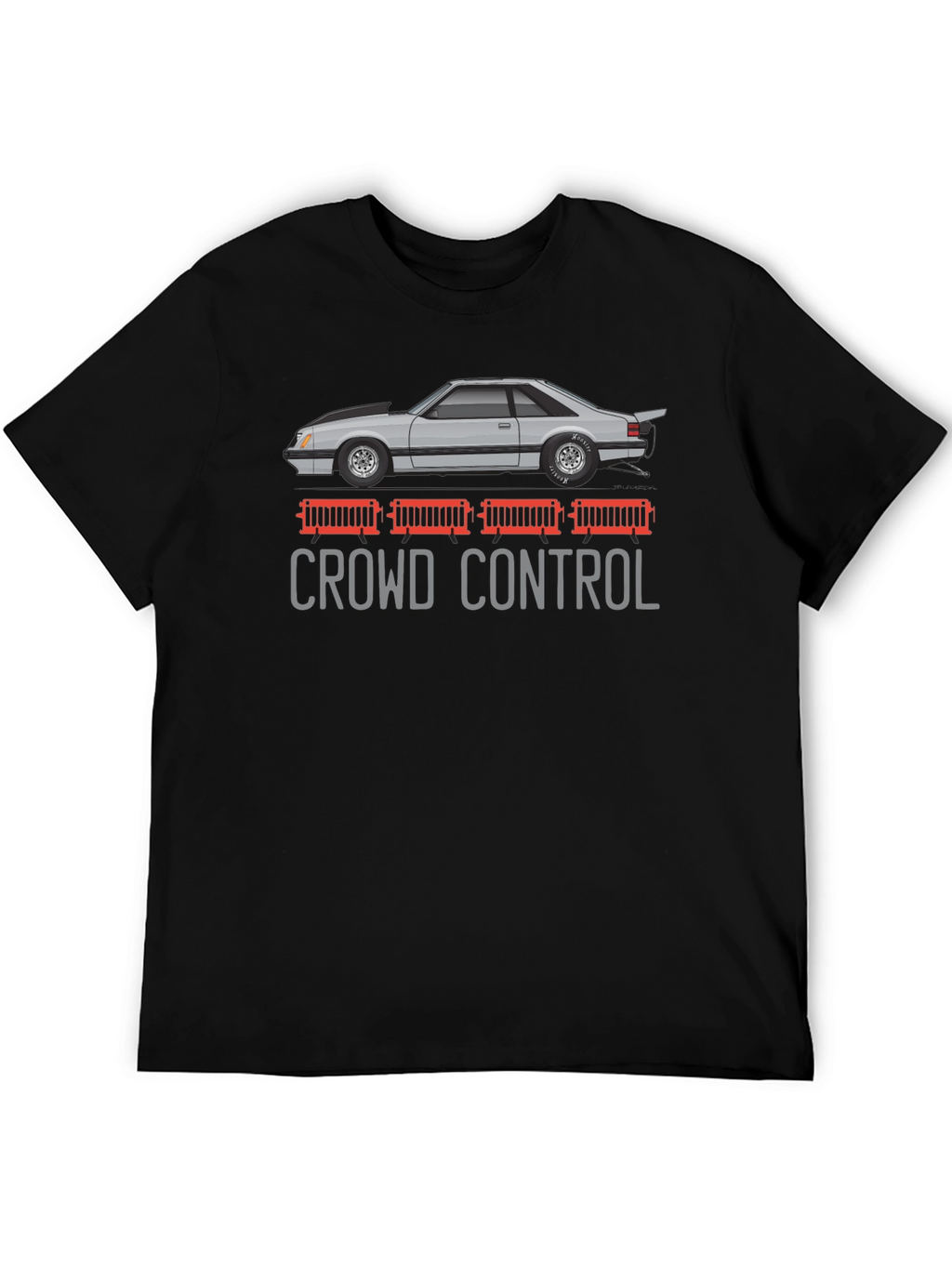 Crowd Control Car Graphic T-Shirt