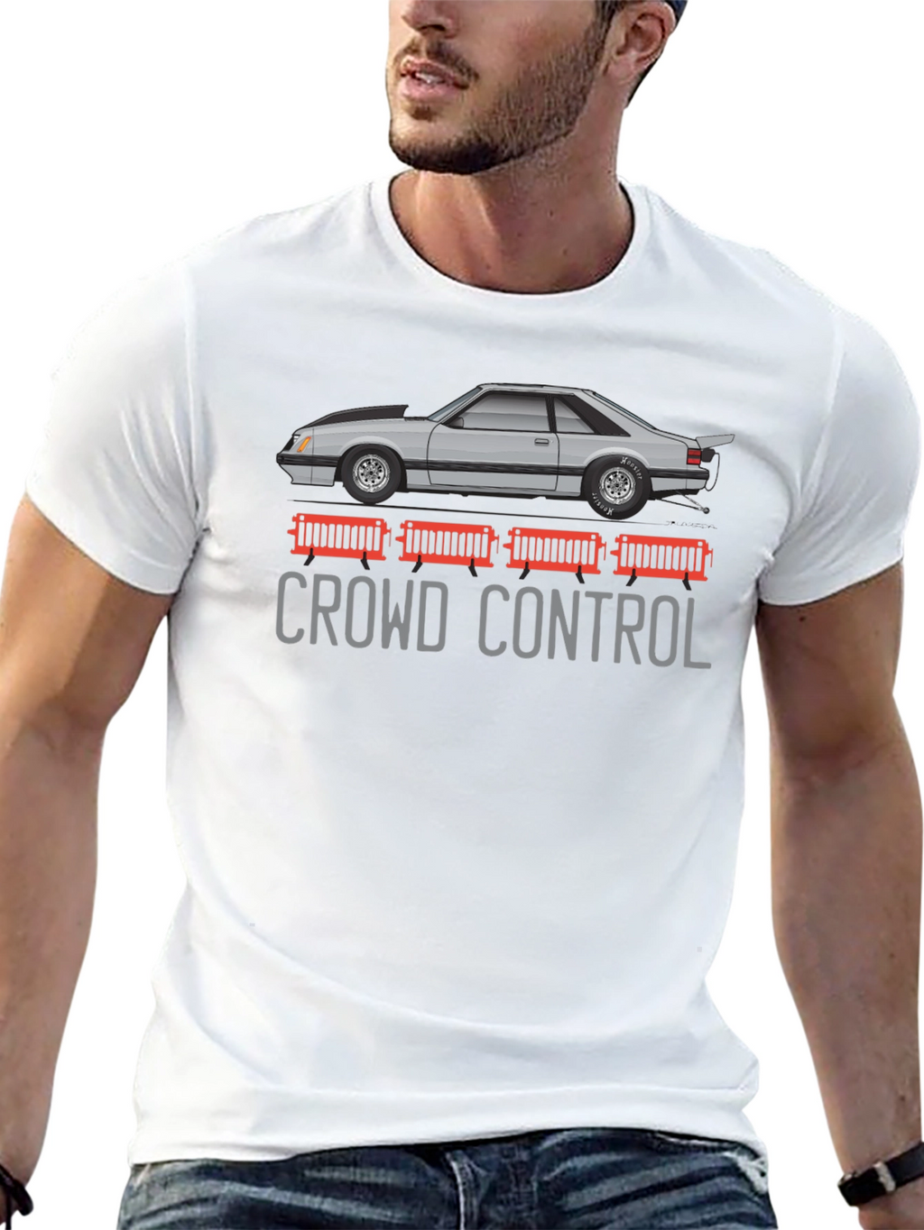 Crowd Control Car Graphic T-Shirt