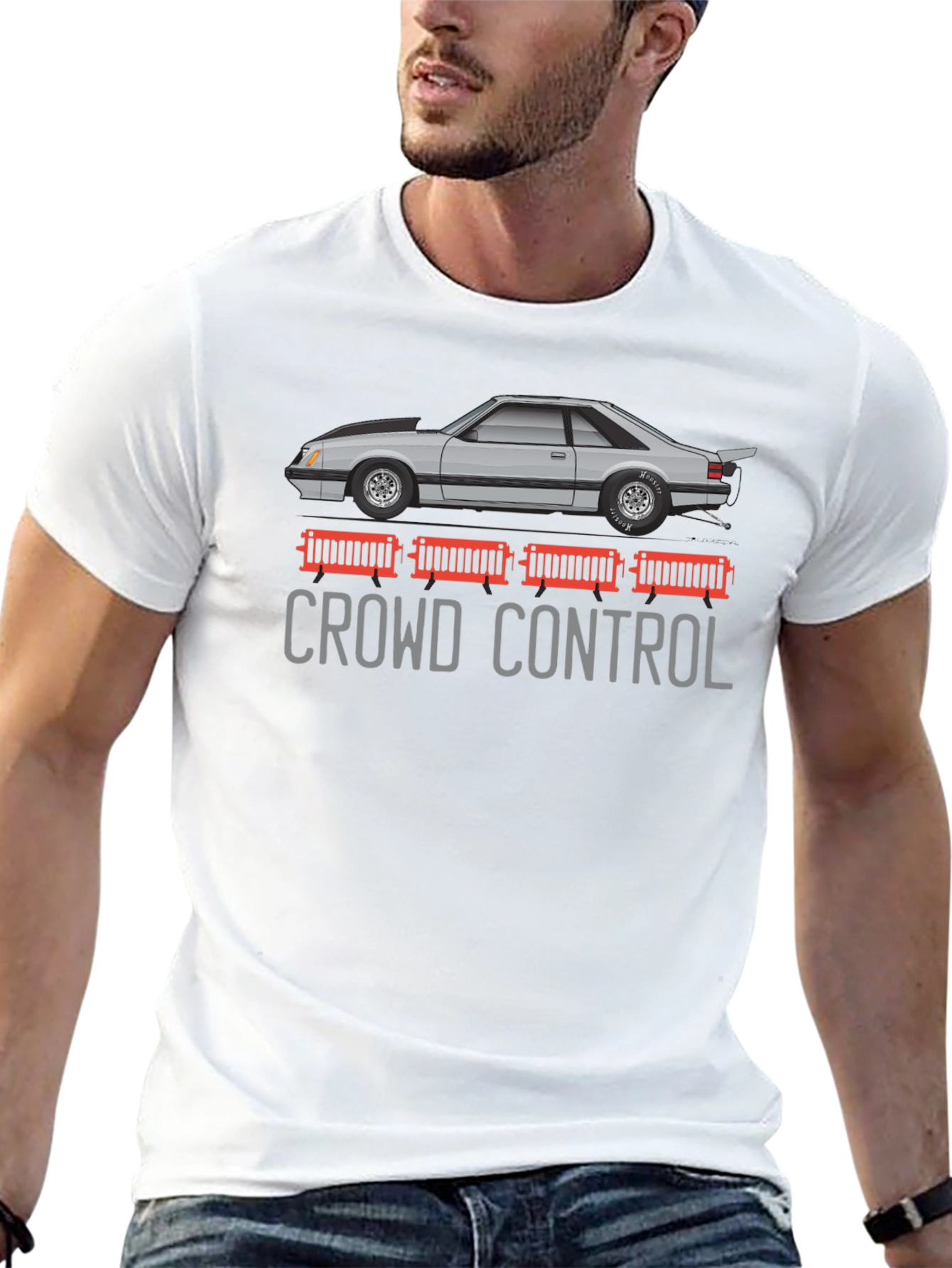 Crowd Control Car Graphic T-Shirt