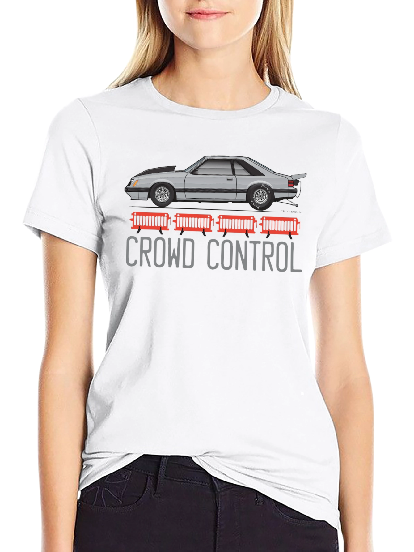 Crowd Control Car Graphic T-Shirt