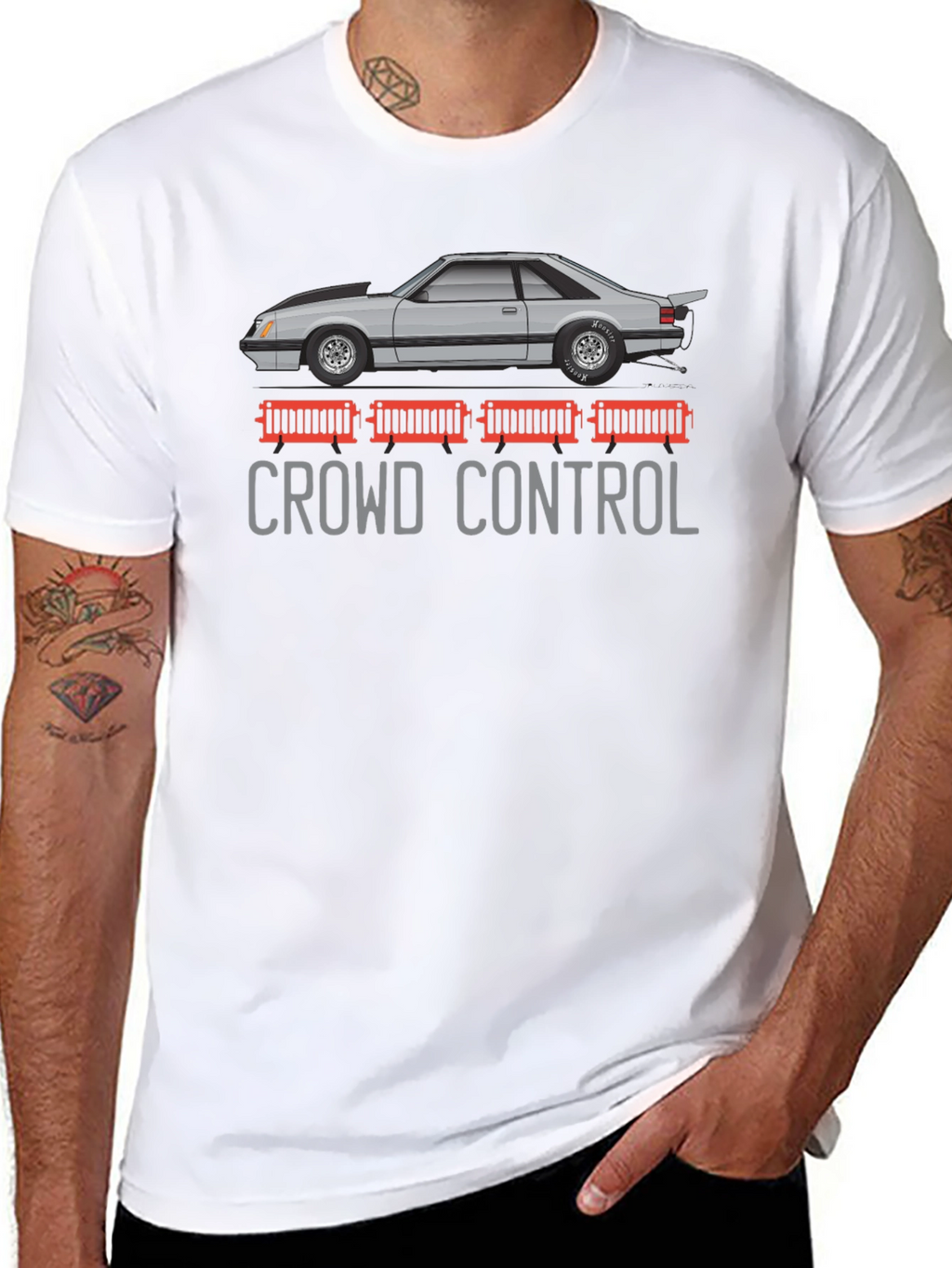 Crowd Control Car Graphic T-Shirt