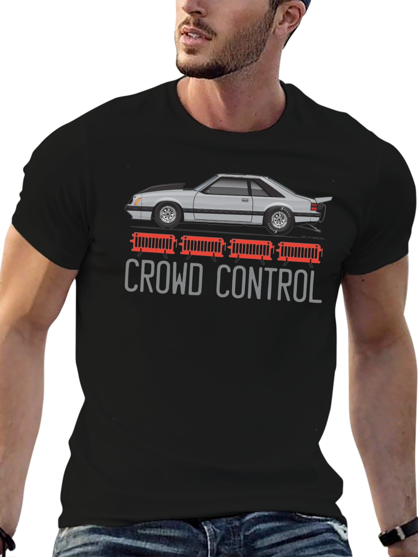Crowd Control Car Graphic T-Shirt