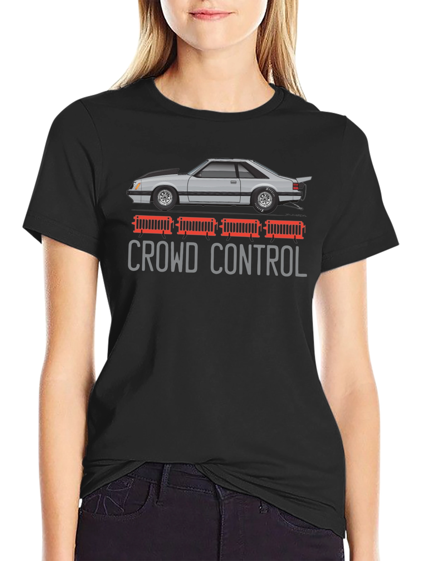 Crowd Control Car Graphic T-Shirt