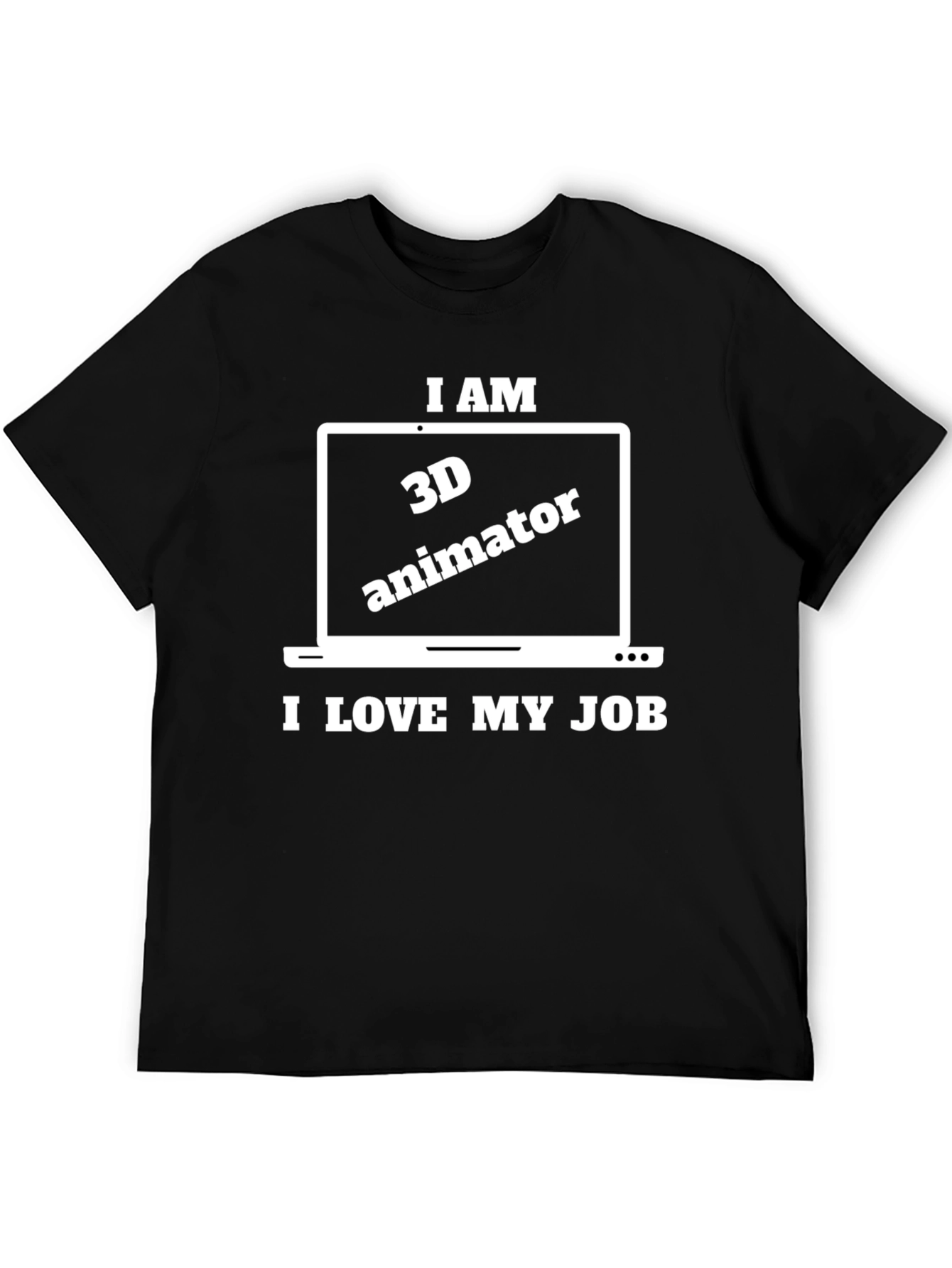 3D Animator Black Graphic Tee - I Love My Job!