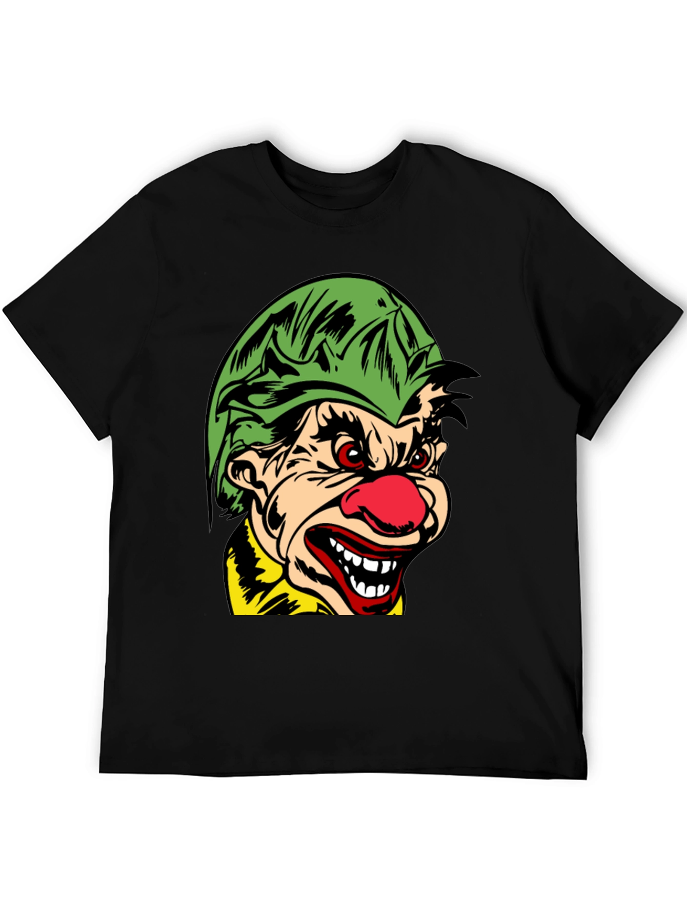 Creepy Clown Graphic T-Shirt - Black Cotton Tee