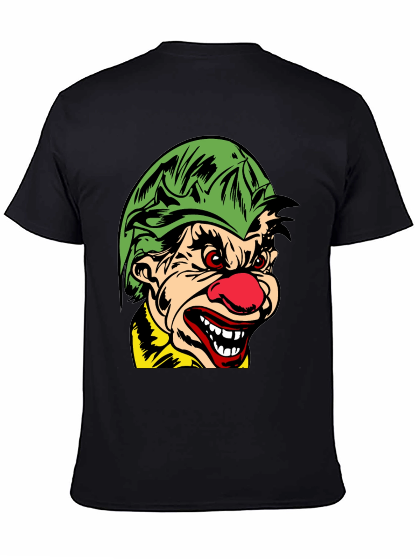 Creepy Clown Graphic T-Shirt - Black Cotton Tee