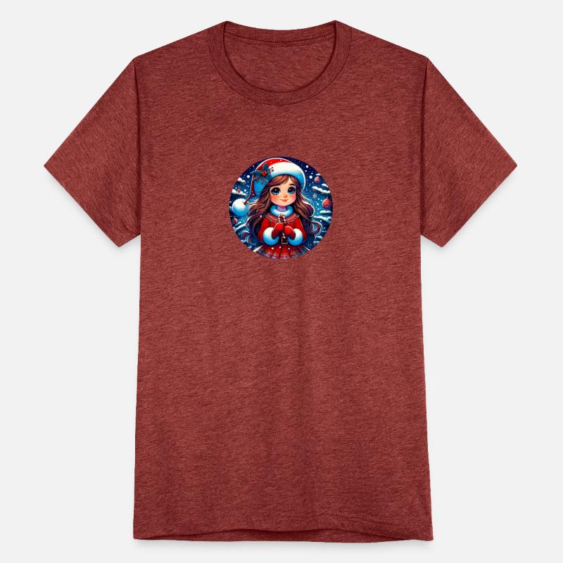 Santa Claus Girl Illustration Funny Christmas