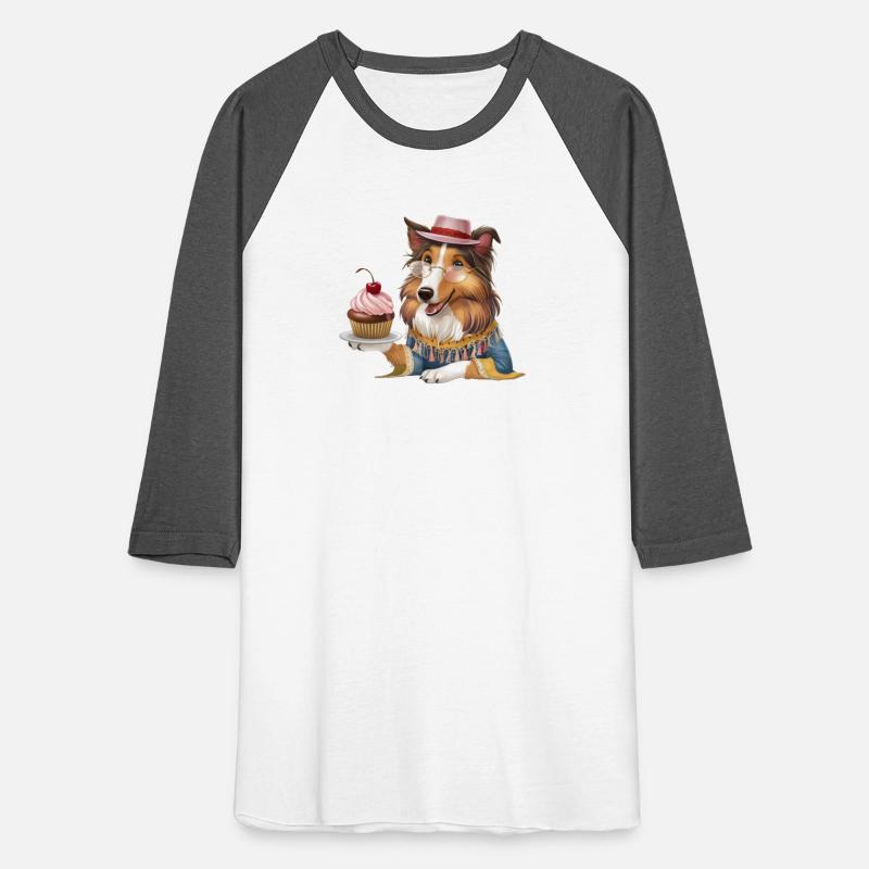 Scandinavian Collie Dog With Cupcake