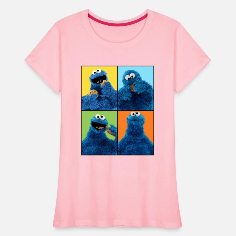 Sesame Street Four Poses Of Cookie Monster