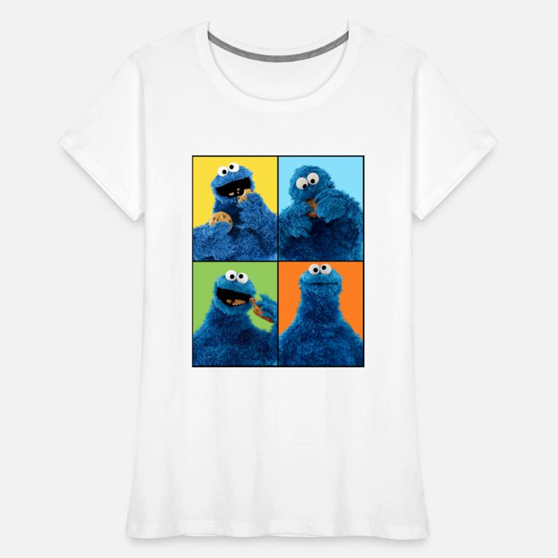 Sesame Street Four Poses Of Cookie Monster