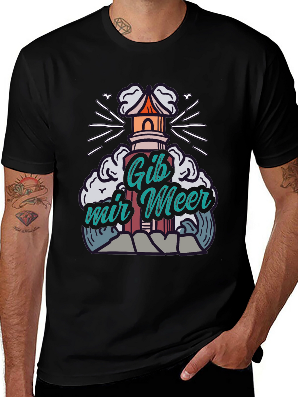Gib Mir Meer Lighthouse T-Shirt - Unisex