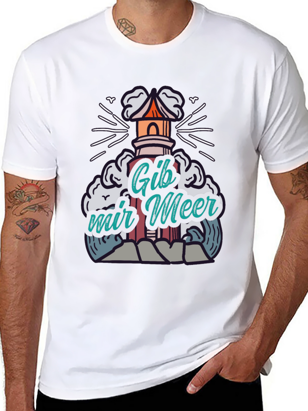 Gib Mir Meer Lighthouse T-Shirt - Unisex