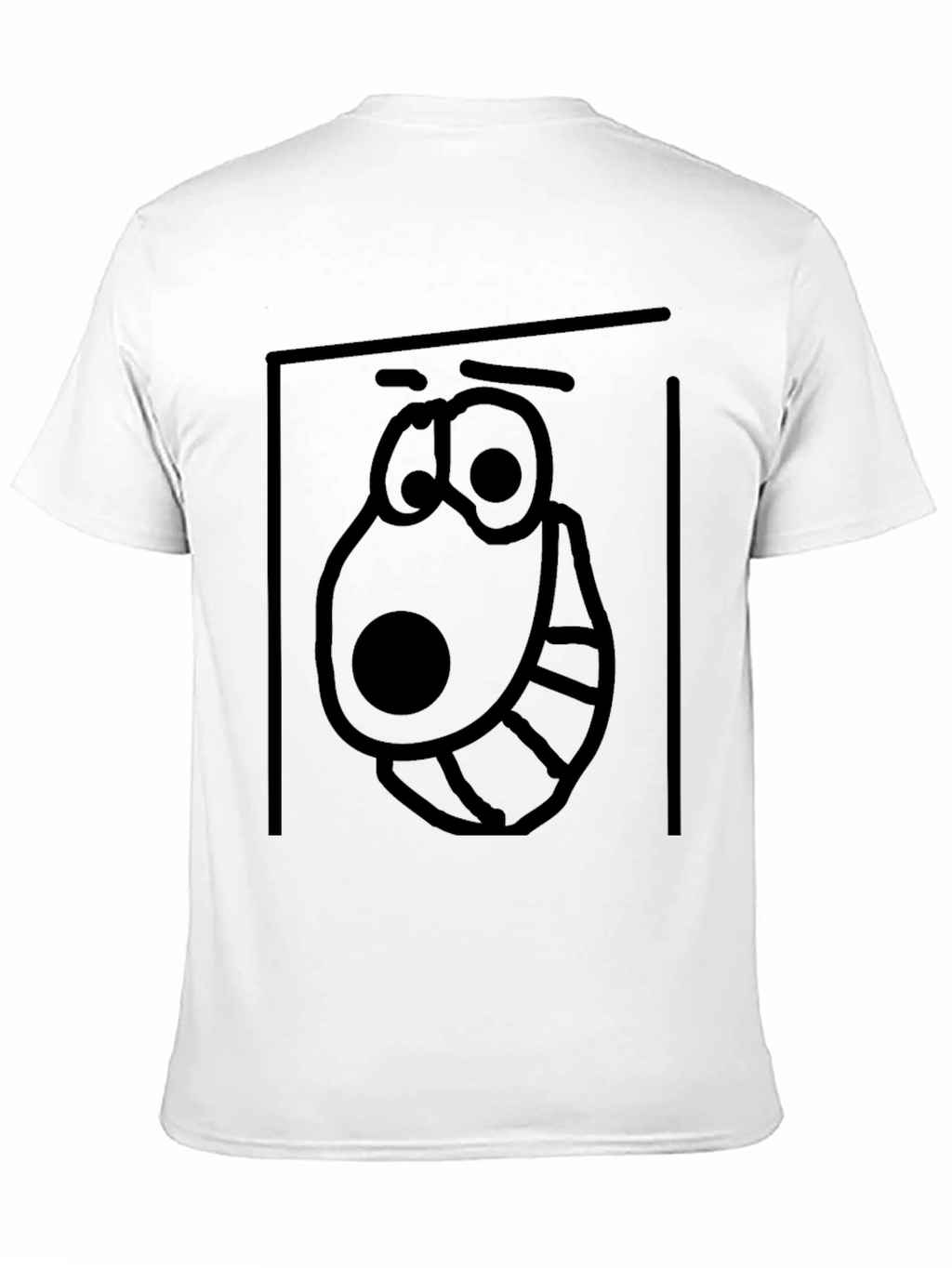 Cartoon Face Graphic Tee - Black