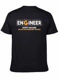 Engineer Im Not Arguing Funny Black T-Shirt