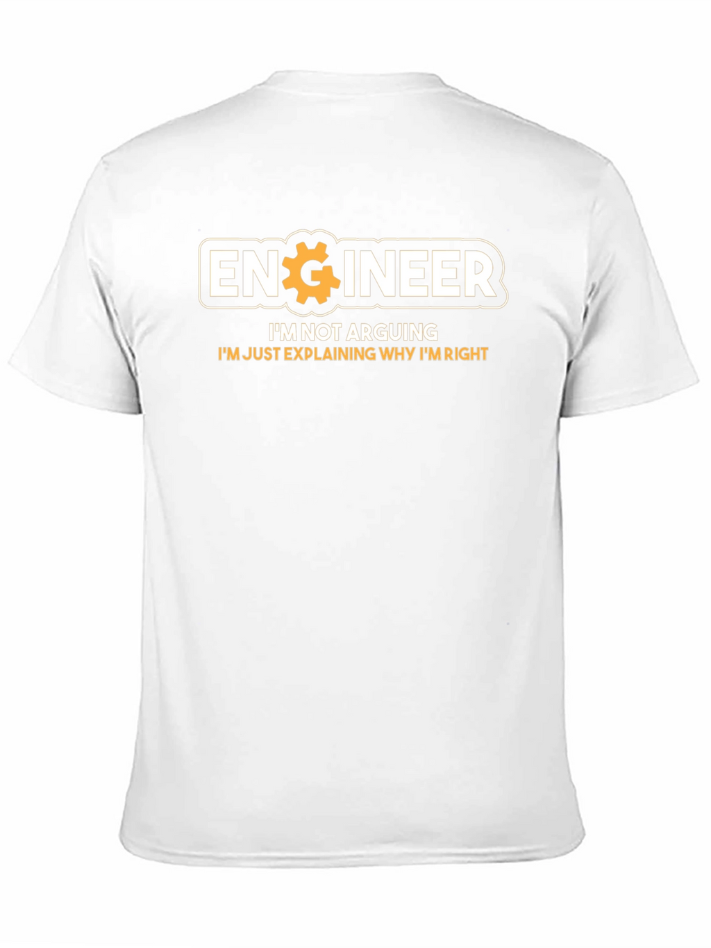 Engineer Im Not Arguing Funny Black T-Shirt