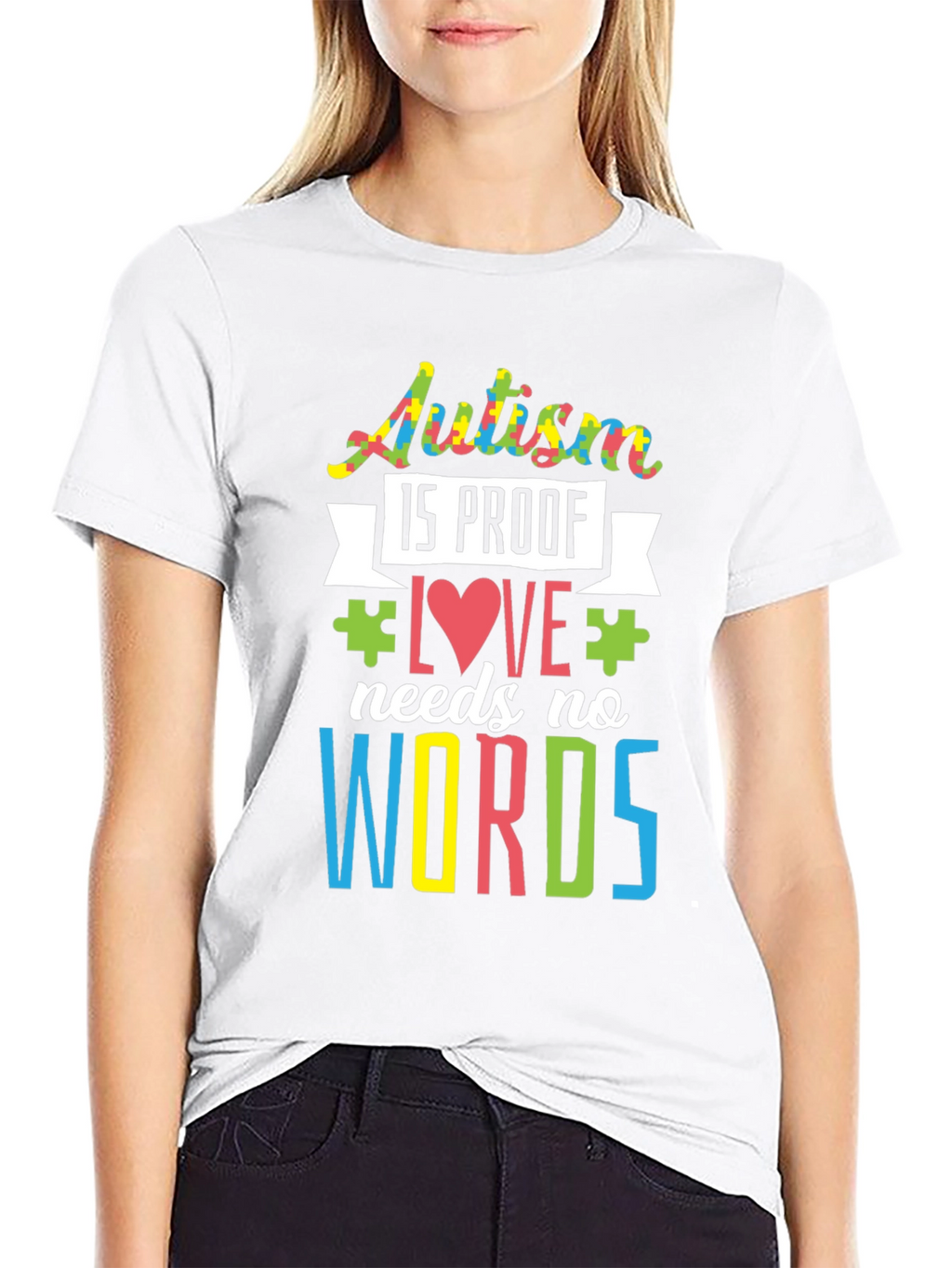 Autism Awareness Love Needs No Words T-Shirt