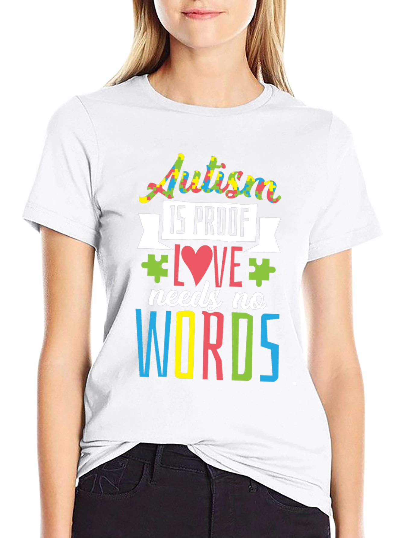 Autism Awareness Love Needs No Words T-Shirt