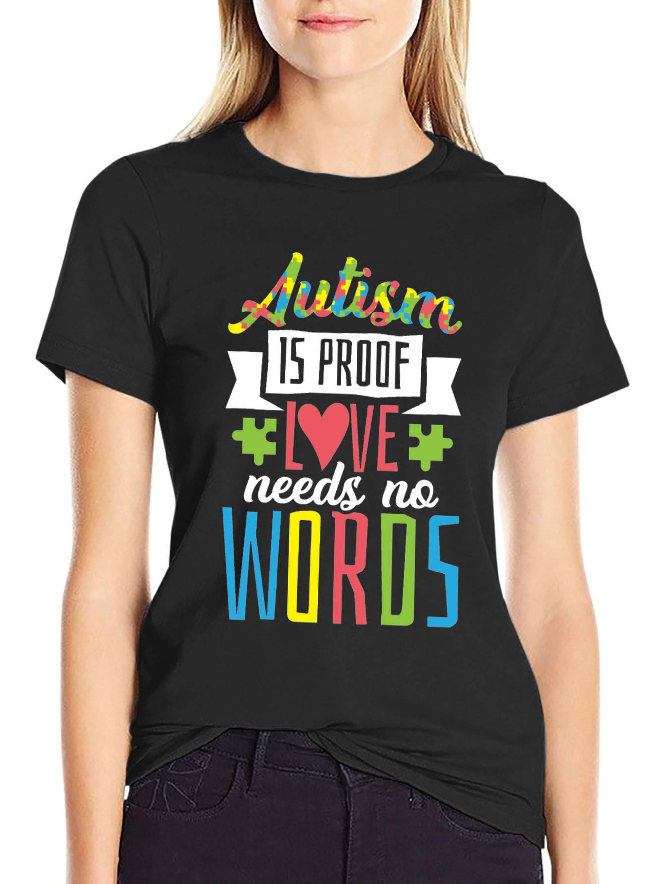 Autism Awareness Love Needs No Words T-Shirt