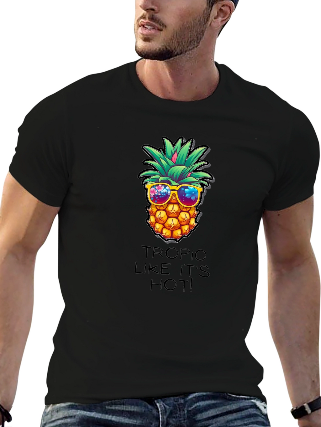 Tropic Like Its Hot Pineapple Graphic Tee