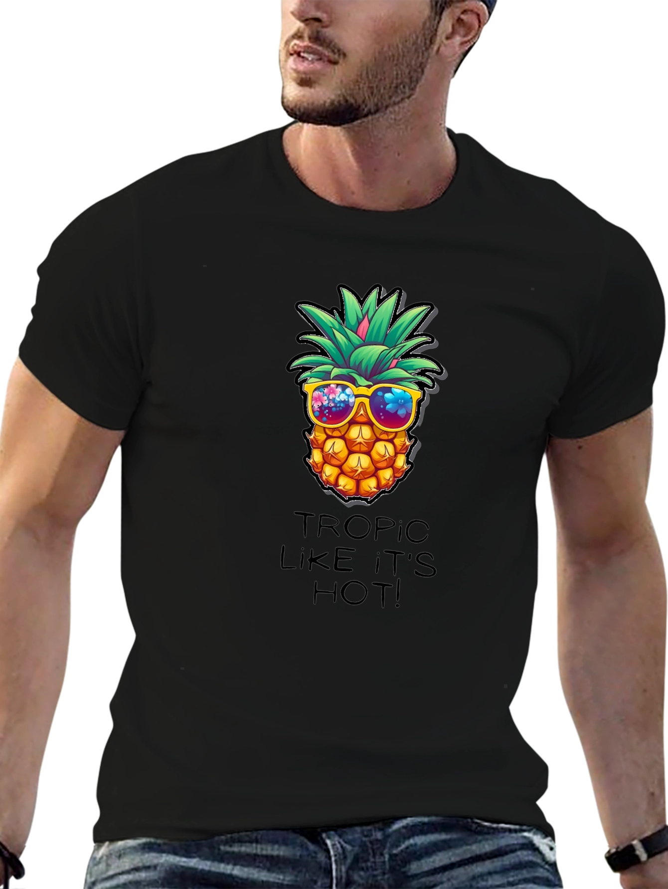 Tropic Like Its Hot Pineapple Graphic Tee
