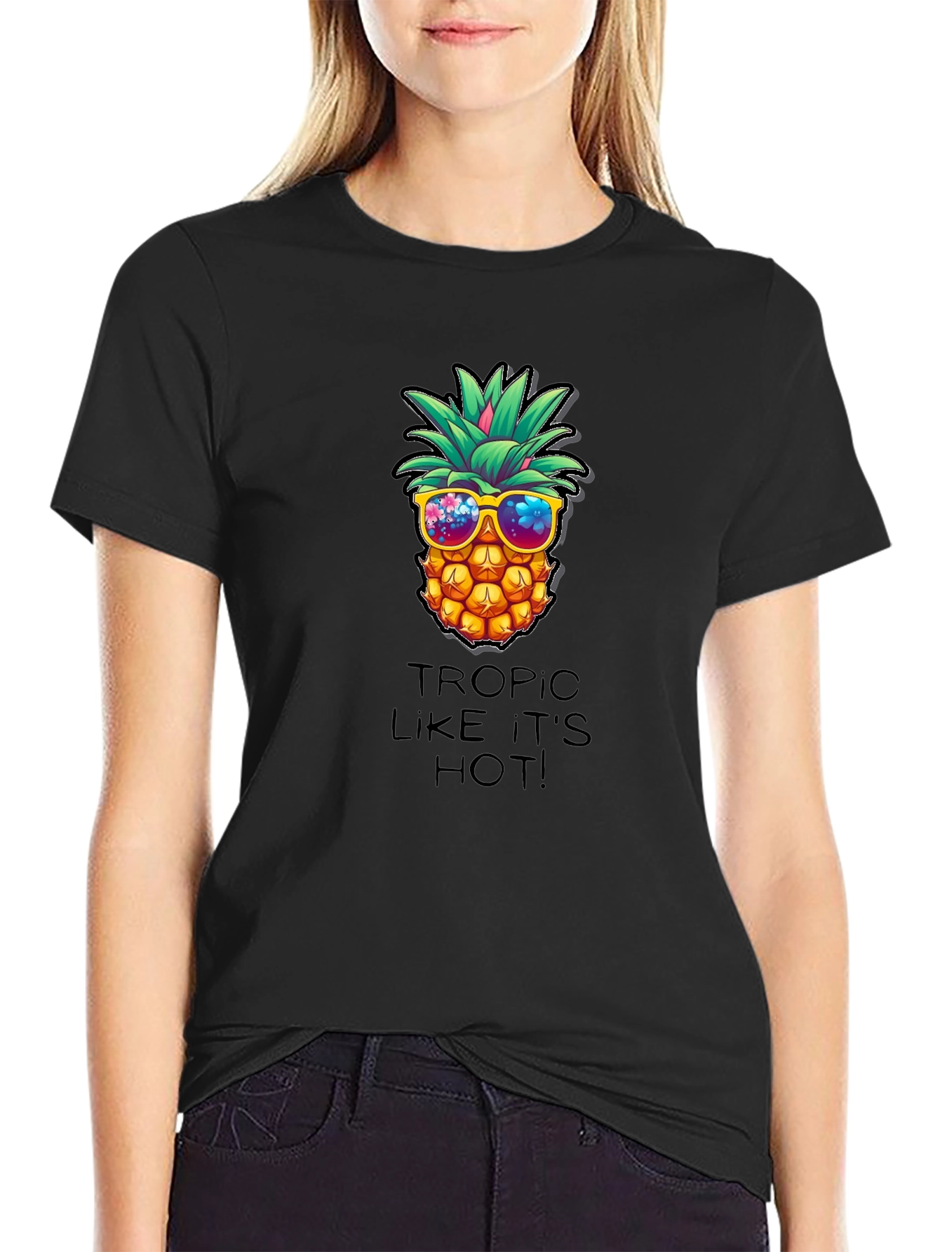 Tropic Like Its Hot Pineapple Graphic Tee