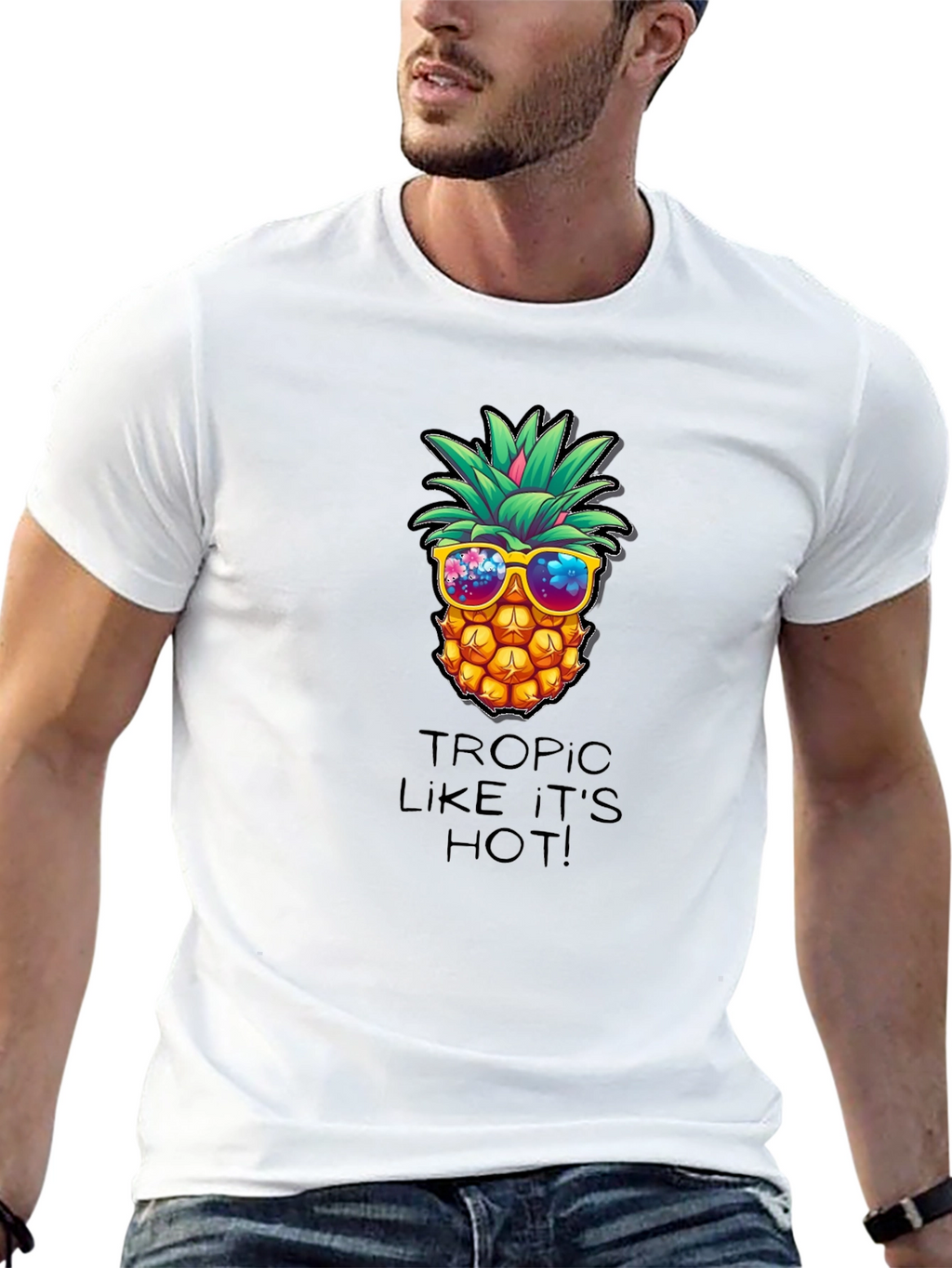 Tropic Like Its Hot Pineapple Graphic Tee
