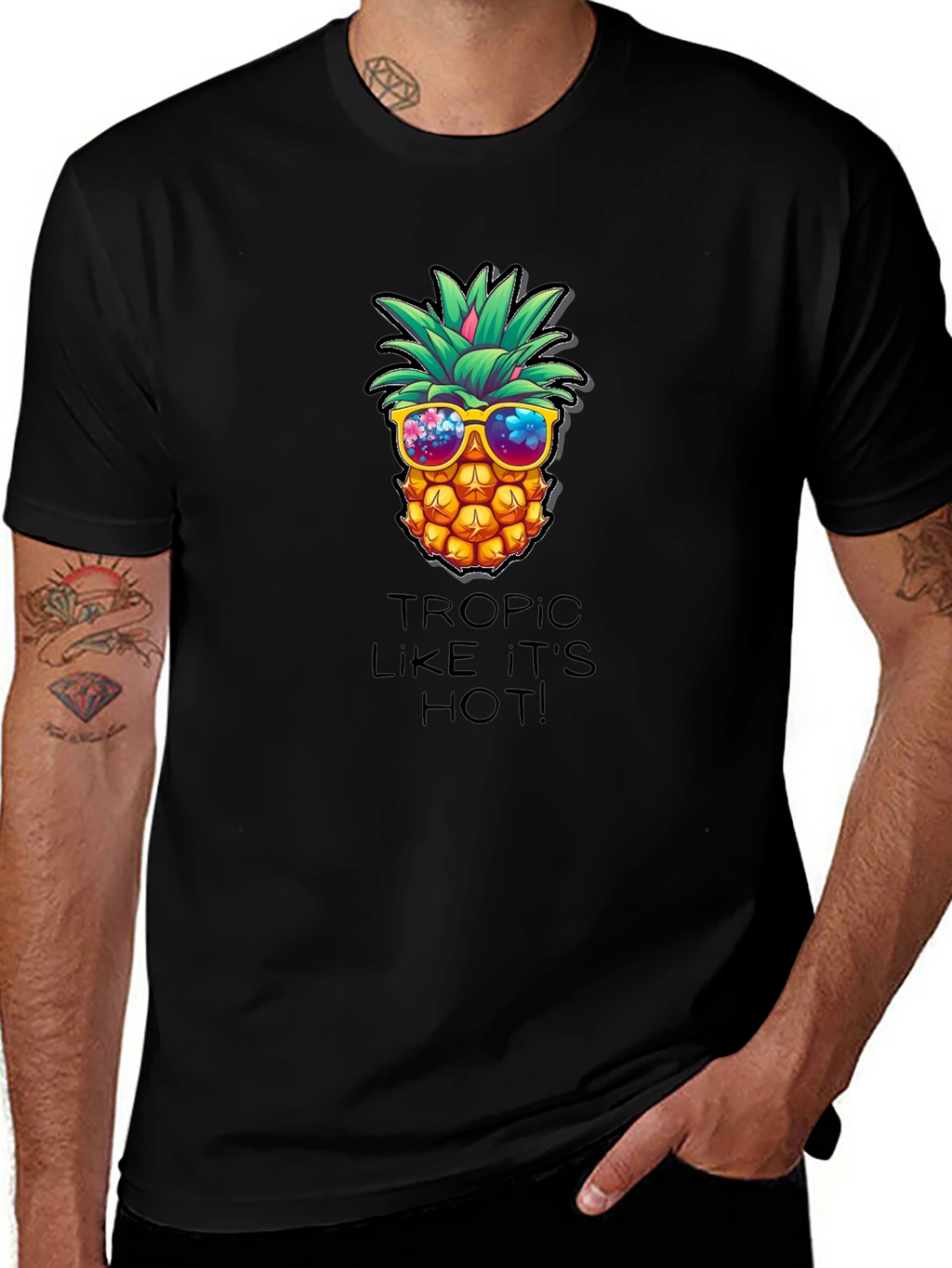 Tropic Like Its Hot Pineapple Graphic Tee