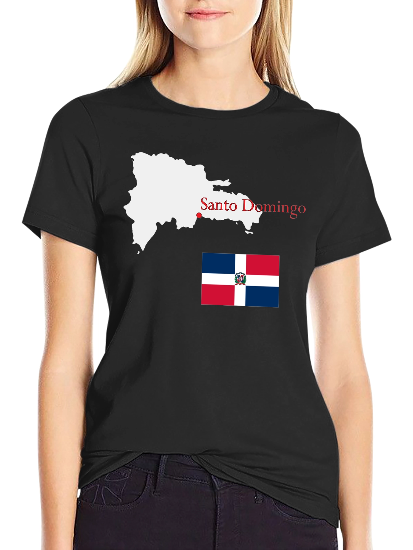 Dominican Republic Map T-Shirt - Santo Domingo Pride