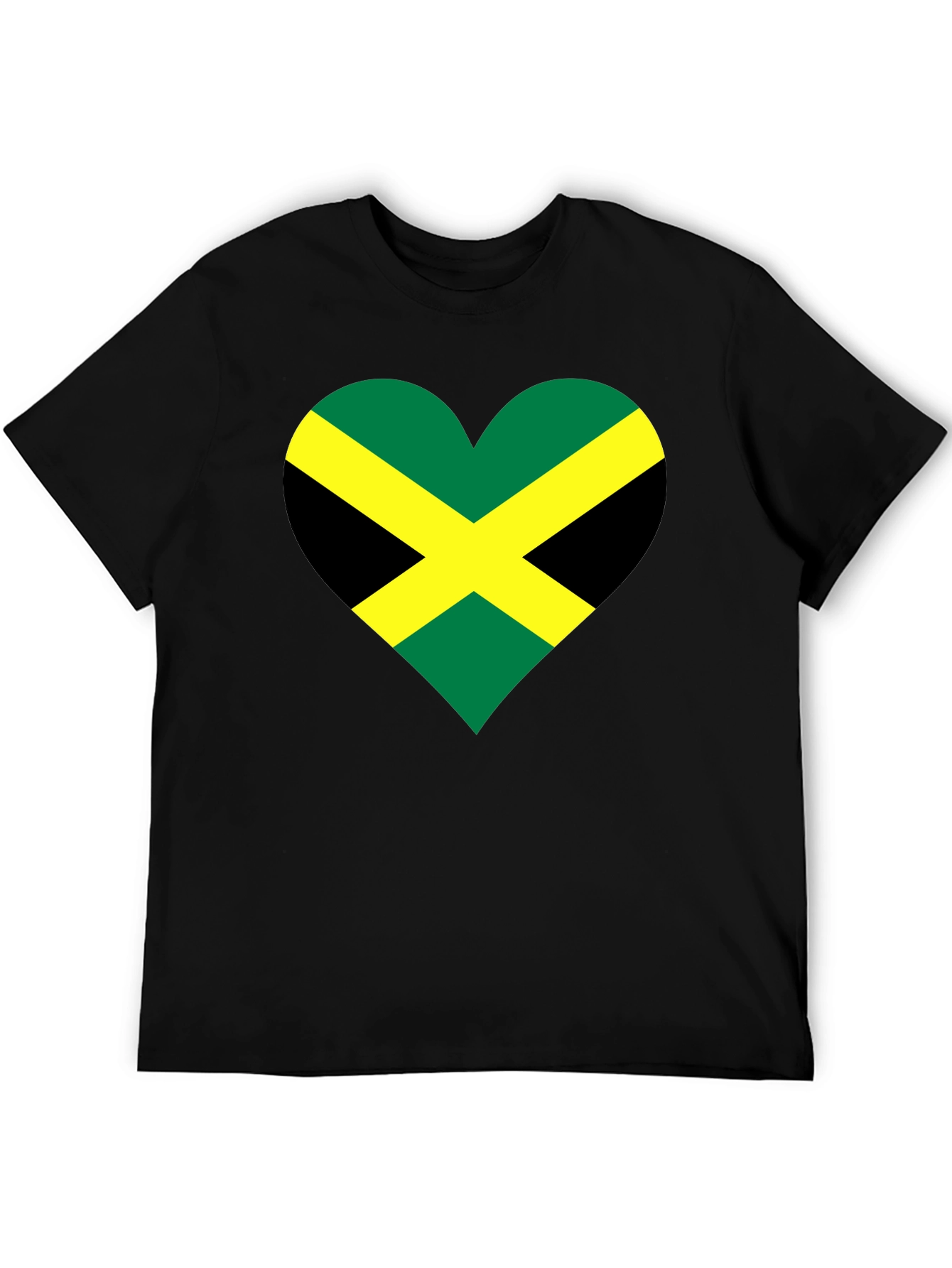 Jamaican Flag Heart T-Shirt