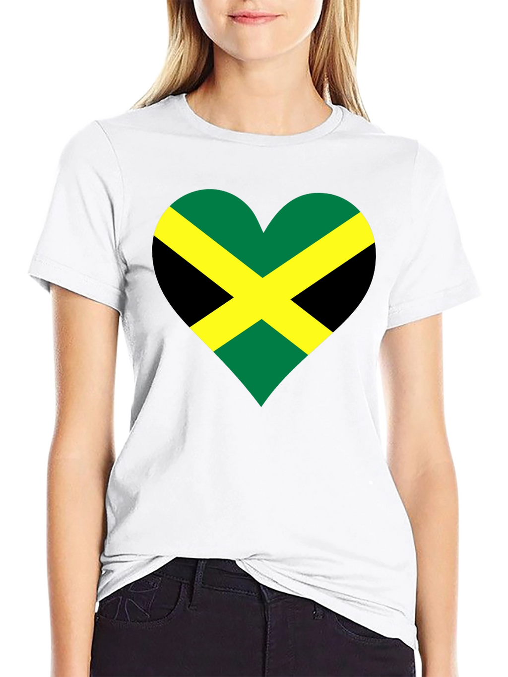 Jamaican Flag Heart T-Shirt