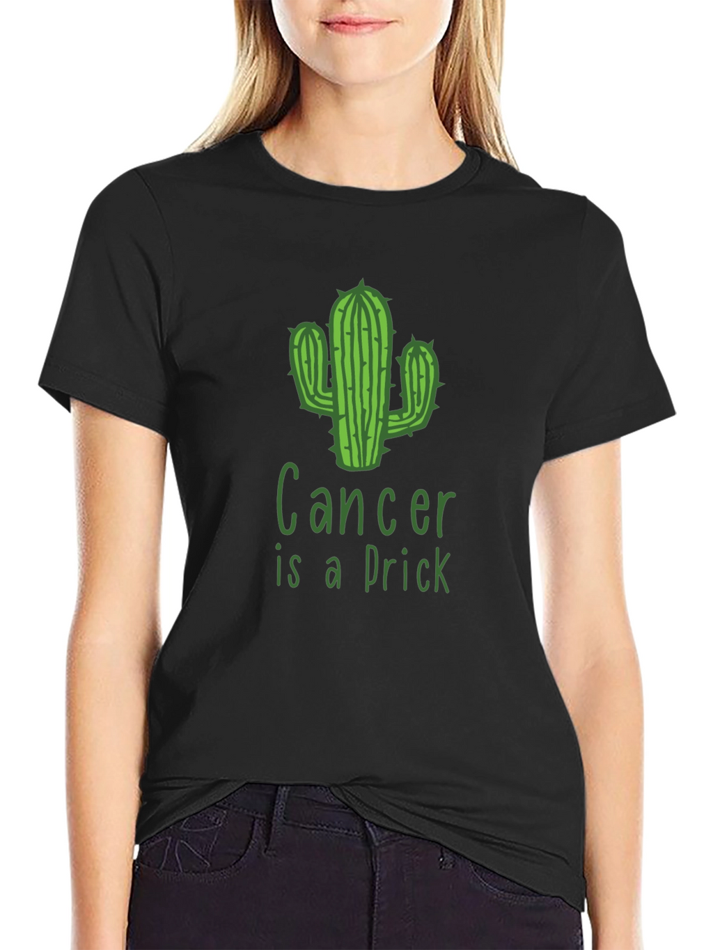 Cancer is a Prick Cactus Graphic T-Shirt