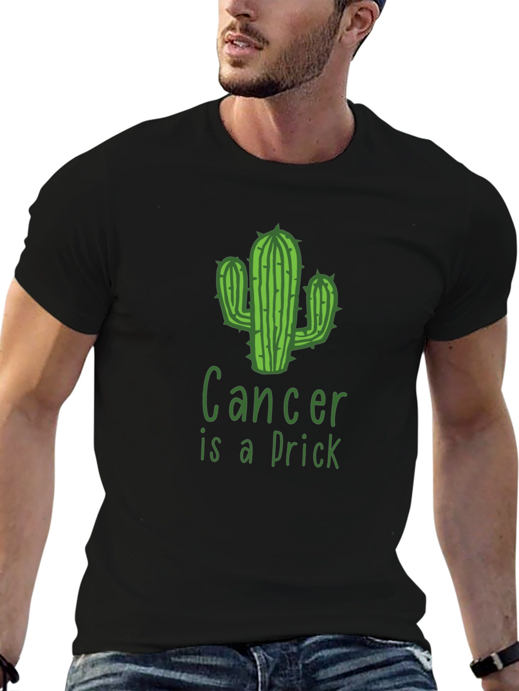 Cancer is a Prick Cactus Graphic T-Shirt