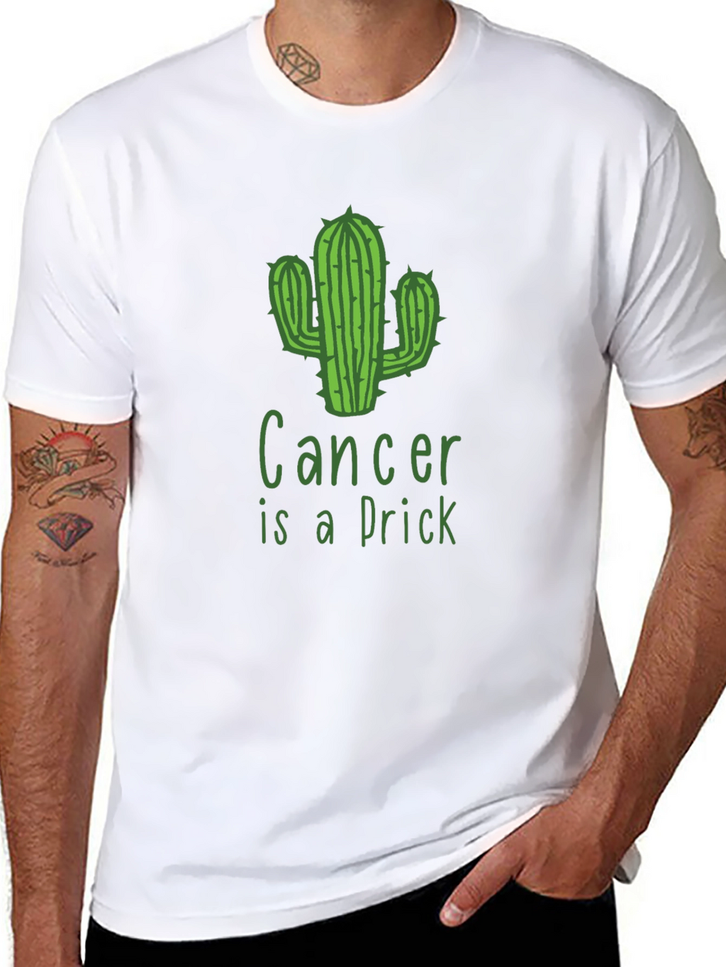 Cancer is a Prick Cactus Graphic T-Shirt