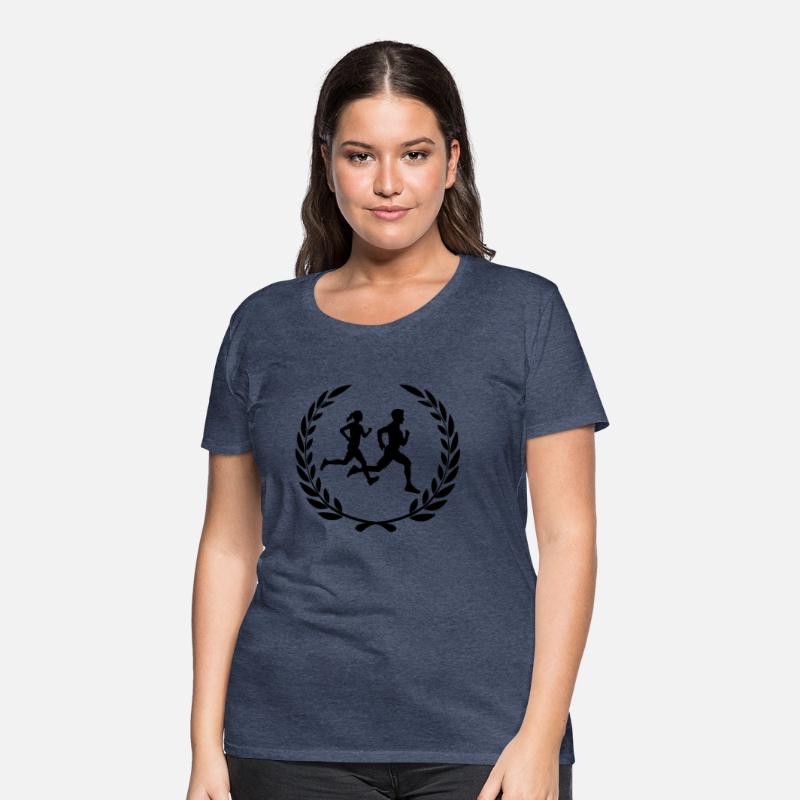 Sports prize laurel wreath heart running
