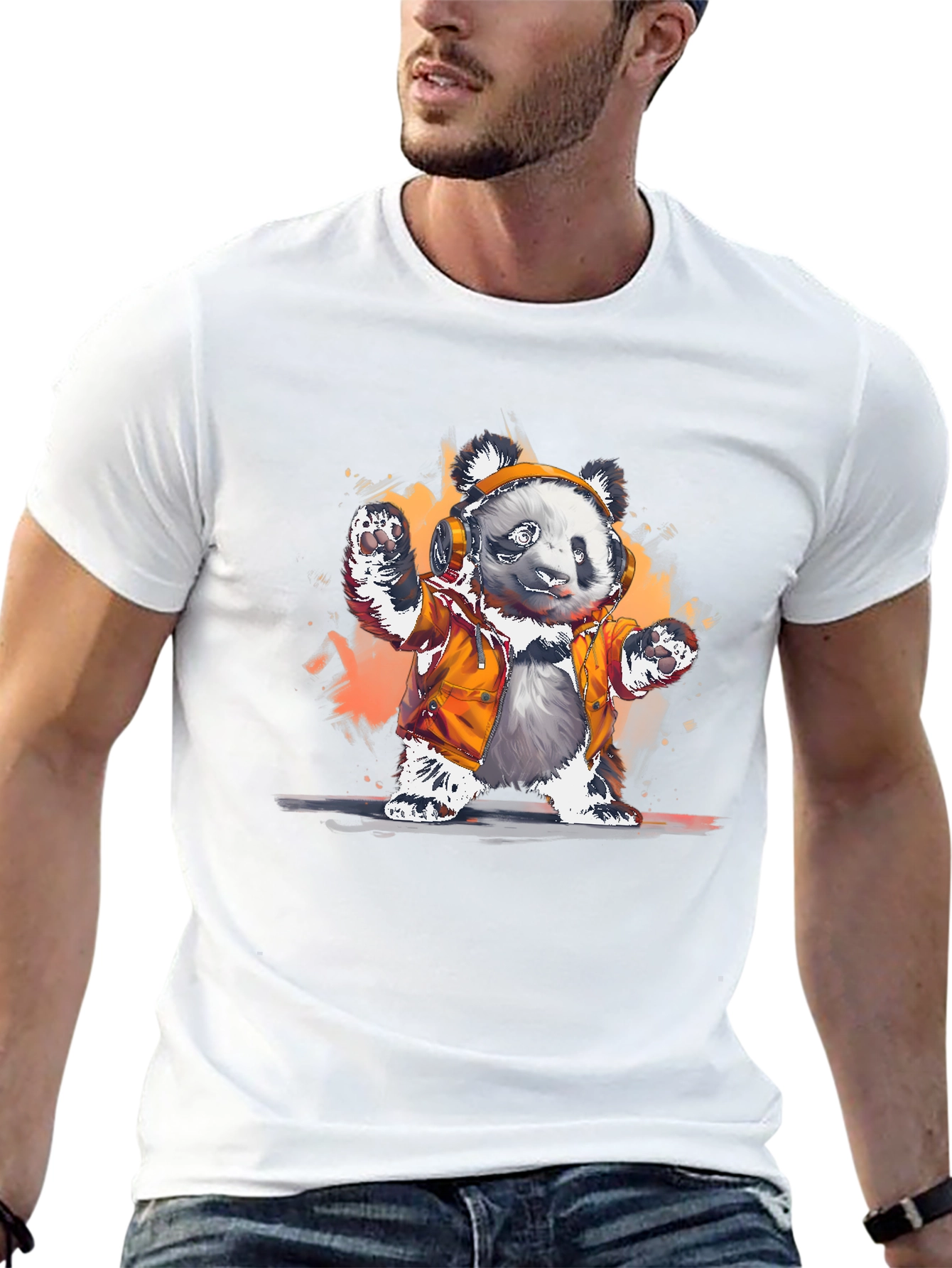 Panda DJ Graphic T-Shirt - Cool Animal Tee