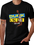 Dunk Or Die Trying Mens Black Graphic Tee
