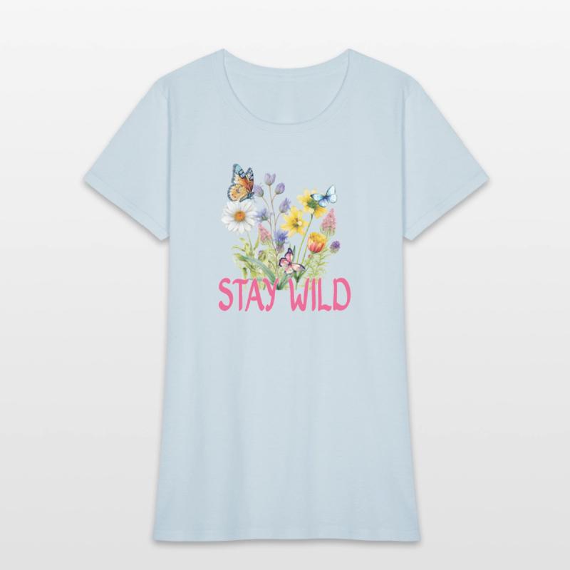 "stay wild" flower graphic tee