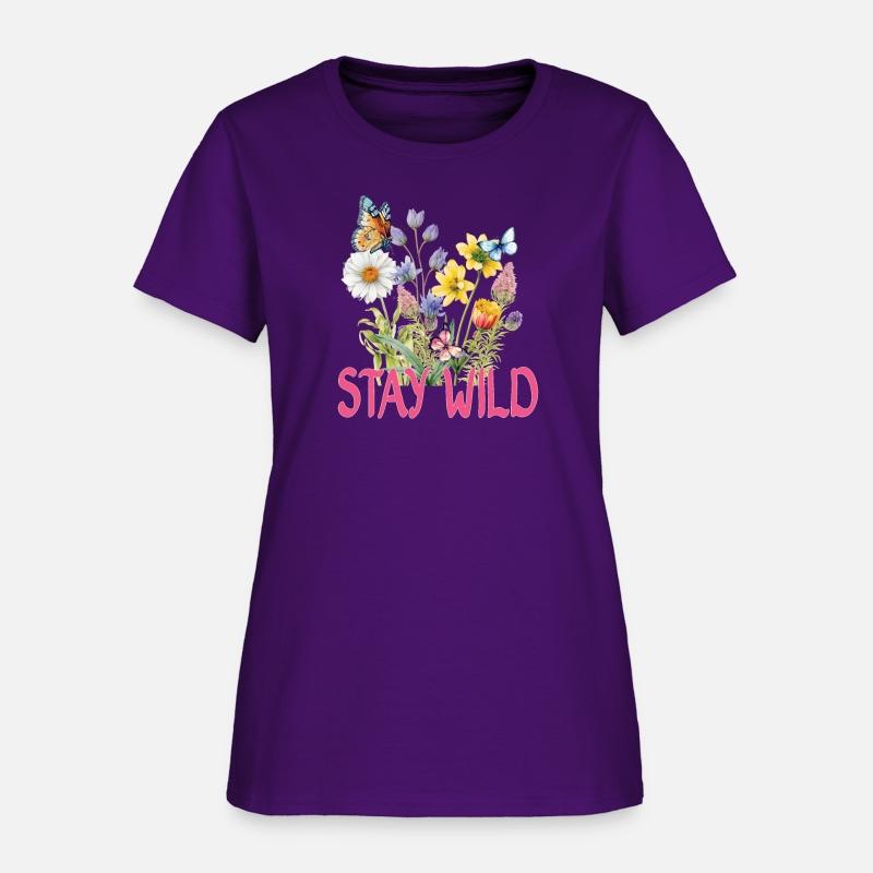 "stay wild" flower graphic tee