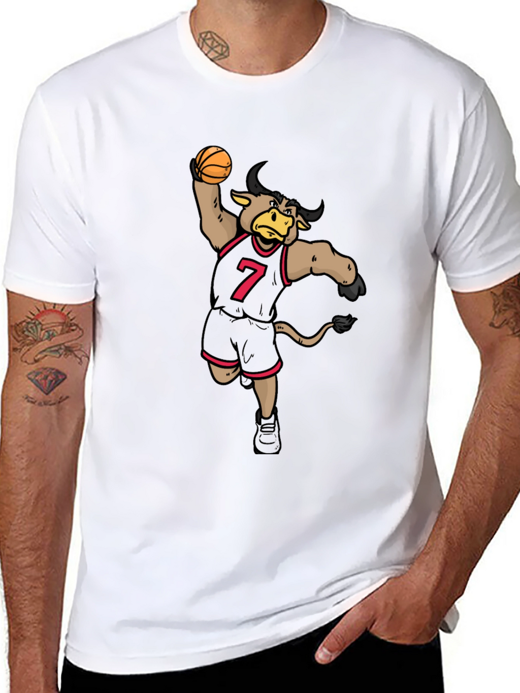 Bull Basketball Player T-Shirt