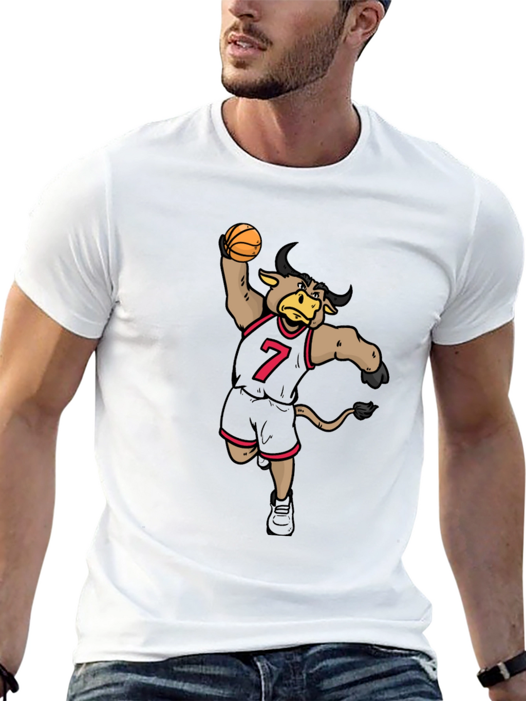 Bull Basketball Player T-Shirt