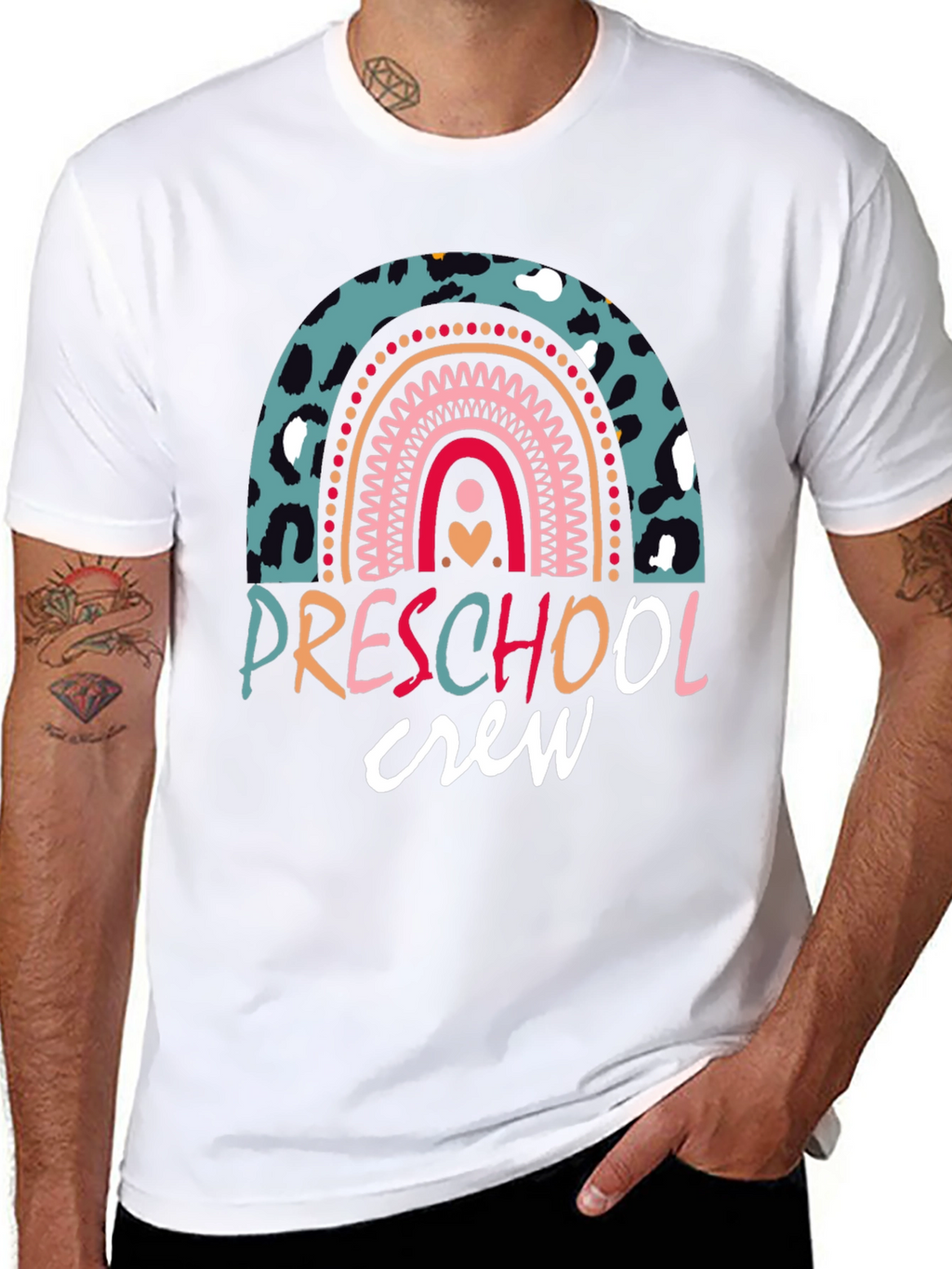 Preschool Crew Rainbow Graphic Tee