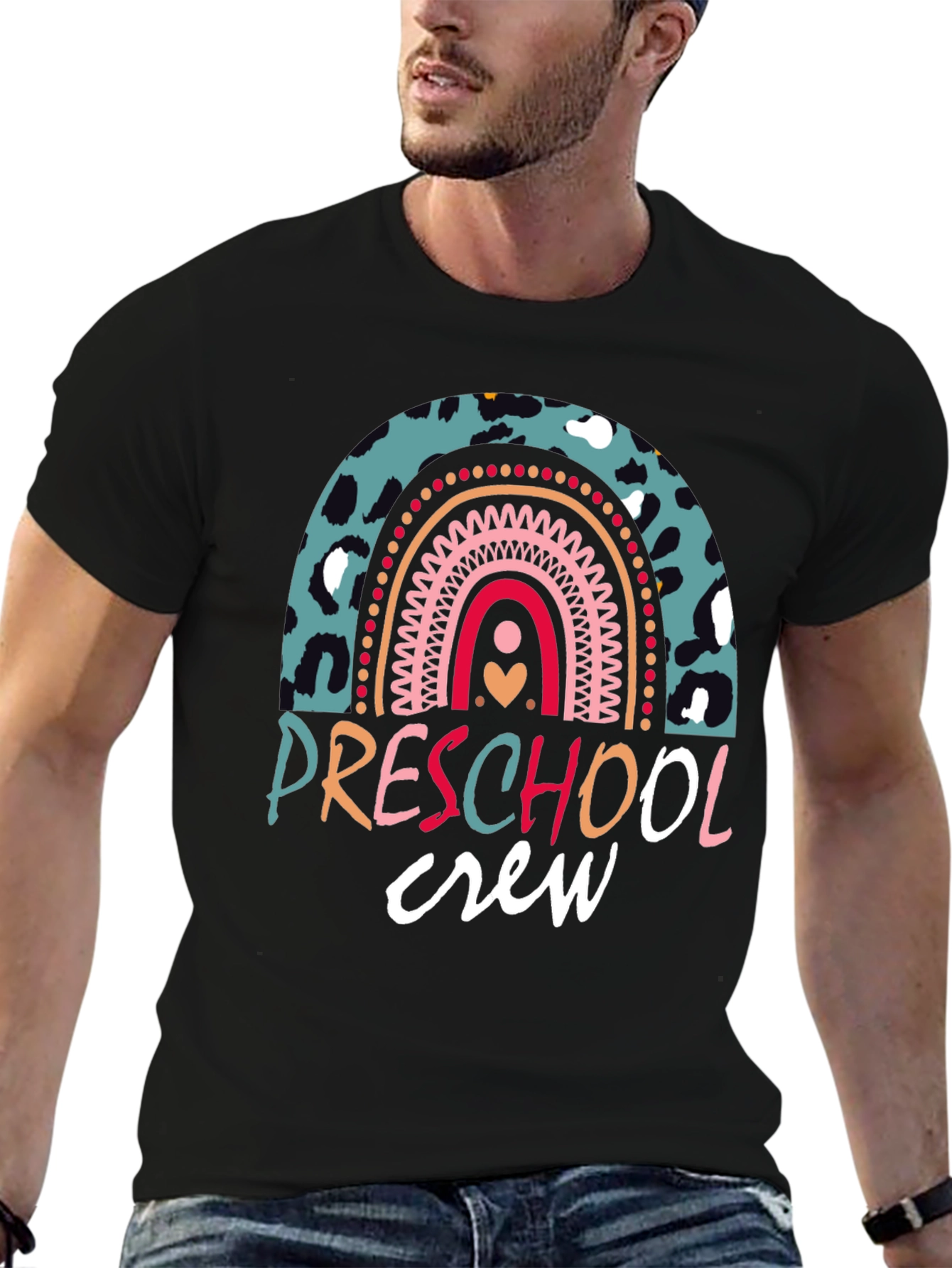 Preschool Crew Rainbow Graphic Tee