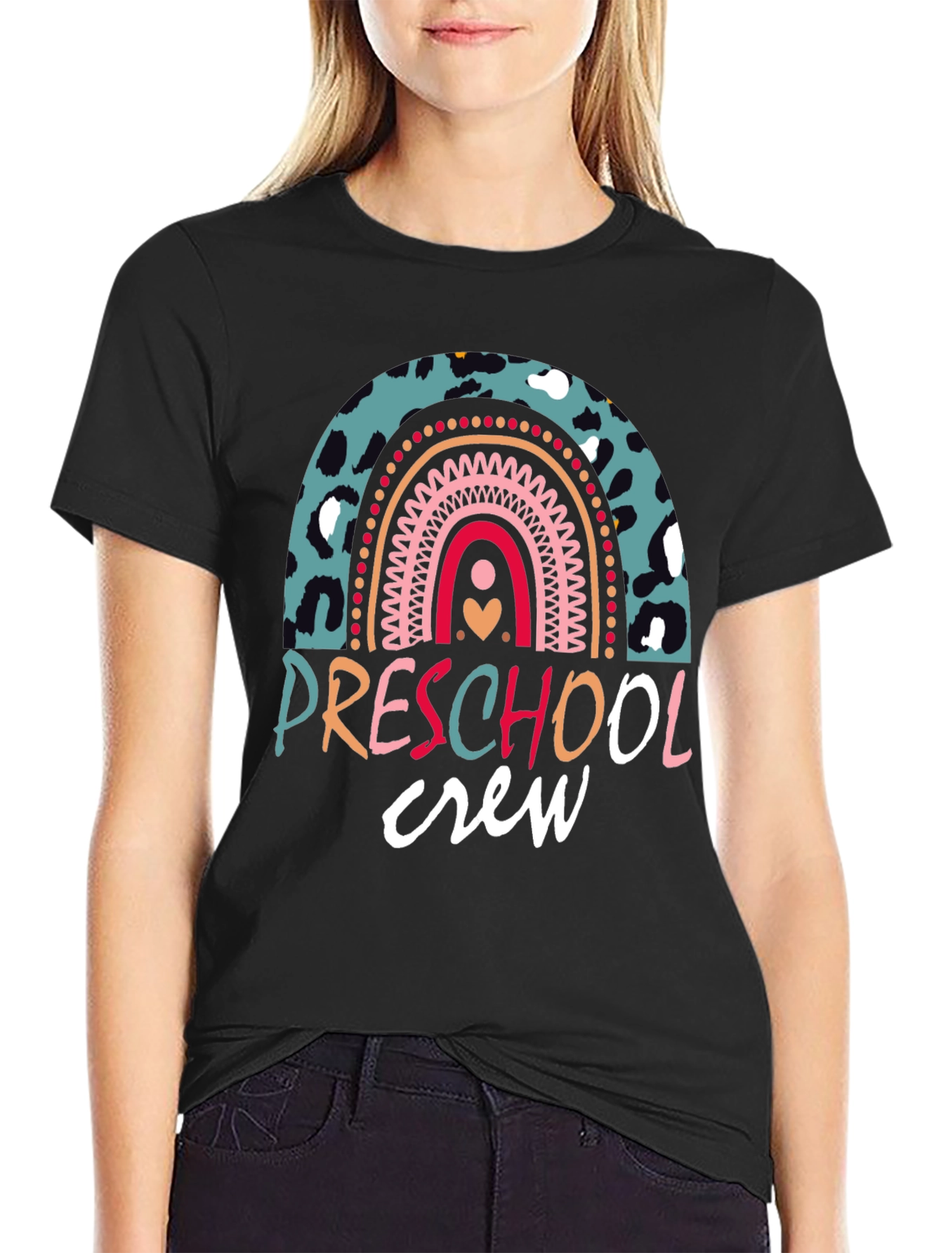Preschool Crew Rainbow Graphic Tee